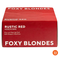 Foxy Blondes Pre-cut Pop Up Foil - Rustic Red