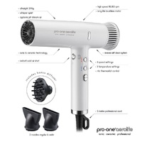 Pro-One Aerolite Hairdryer - Pearl White