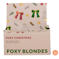 Foxy Blondes Pre-cut Pop Up Foil - Christmas