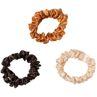 Crush Take Care Silky Satin Scrunchies Multi - Brown