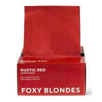 Foxy Blondes Pre-cut Pop Up Foil - Rustic Red