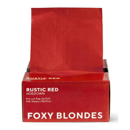 Foxy Blondes Pre-cut Pop Up Foil - Rustic Red